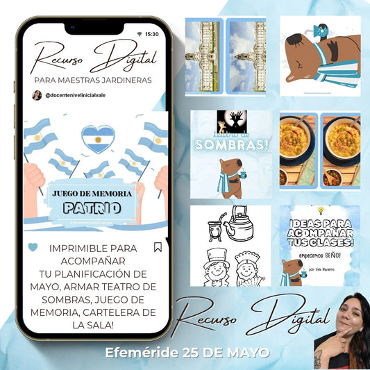 25 DE MAYO Kit imprimible  para acompañar tu planificación